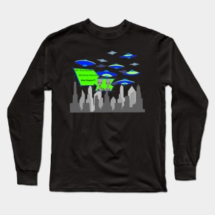 Alien Invasion...for Grey Poupon Long Sleeve T-Shirt